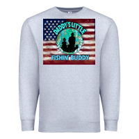 Heather Grey daddy's little fishin buddy Premium Sweatshirt - TumblerDesignByShophia