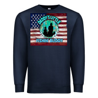 Navy daddy's little fishin buddy Premium Sweatshirt - TumblerDesignByShophia