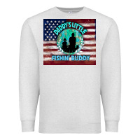 Oatmeal Heather daddy's little fishin buddy Premium Sweatshirt - TumblerDesignByShophia
