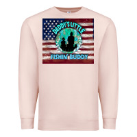 Pale Pink daddy's little fishin buddy Premium Sweatshirt - TumblerDesignByShophia