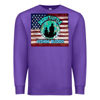 Purple daddy's little fishin buddy Premium Sweatshirt - TumblerDesignByShophia