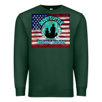 Sports Green daddy's little fishin buddy Premium Sweatshirt - TumblerDesignByShophia