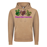 Vintage Coffee peace love mardi gras Vintage Hoodie - BarkalooDesign