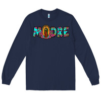Navy our lady of guadalupe madre Long Sleeve Tee - JahusDesignShop