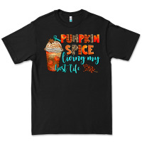 Black pumpkin spice living my best life Premium Tee - AdoDesignShop