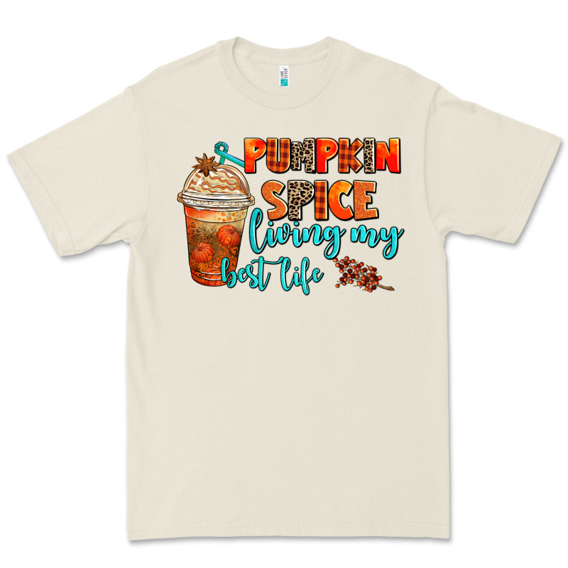 Pumpkin Spice Living My Best Life Premium Tee by AdoDesignShop | Teevron