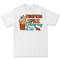 White pumpkin spice living my best life Premium Tee - AdoDesignShop