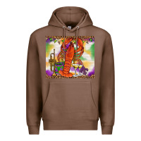 Chestnut Mardi Gras Crawfish Tumbler Premium Hoodie - HowdyJamesFarm