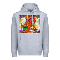Heather Grey Mardi Gras Crawfish Tumbler Premium Hoodie - HowdyJamesFarm