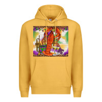 Mustard Mardi Gras Crawfish Tumbler Premium Hoodie - HowdyJamesFarm