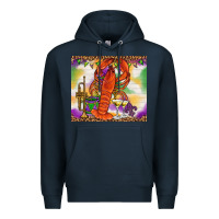Navy Mardi Gras Crawfish Tumbler Premium Hoodie - HowdyJamesFarm