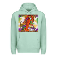 Seafoam Mardi Gras Crawfish Tumbler Premium Hoodie - HowdyJamesFarm