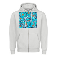 Dove Grey humpback whale Zipper Hoodie - BarkalooDesign