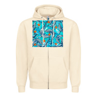 Sandshell humpback whale Zipper Hoodie - BarkalooDesign