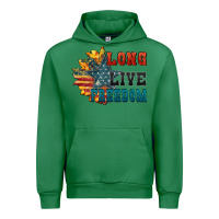 Emerald Long live freedom Urban Hoodie - FaDigitalArtStudio