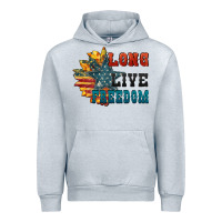 Heather Grey Long live freedom Urban Hoodie - FaDigitalArtStudio