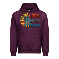 Mauve Wine Long live freedom Urban Hoodie - FaDigitalArtStudio