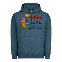 Pigment Midnight Navy Long live freedom Urban Hoodie - FaDigitalArtStudio