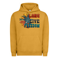 Pigment Peanut Butter Long live freedom Urban Hoodie - FaDigitalArtStudio