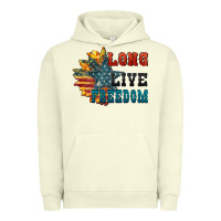 Pigment Pistachio Long live freedom Urban Hoodie - FaDigitalArtStudio