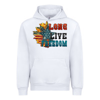 White Long live freedom Urban Hoodie - FaDigitalArtStudio