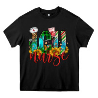 Black christmas icu nurse Heavy Core Tee - FaDigitalArtStudio