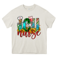 Cream christmas icu nurse Heavy Core Tee - FaDigitalArtStudio