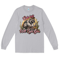 Moon Dust cute but will fight you racoon western Long Sleeve Tee - NancyCooperArtShop