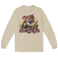 Cute But Will Fight You Racoon Western Long Sleeve Tee | Teevron