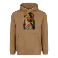 Toasted Coconut Fall afro woman Heavyweight Hoodie - NancyCooperArtShop