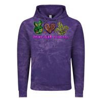 Cloud Purple peace love mardi gras Vintage Hoodie - BarkalooDesign