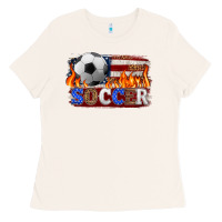 Bone western american flag soccer Ladies Tee - HRA Design Shop
