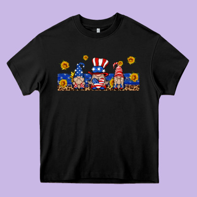 Usa Gnome Libbey Cup Heavy Core Tee Designed By Hra Design Shop
