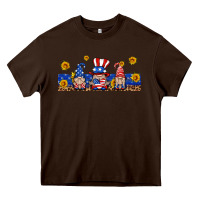 Chocolate Brown usa gnome libbey cup Heavy Core Tee - HRA Design Shop
