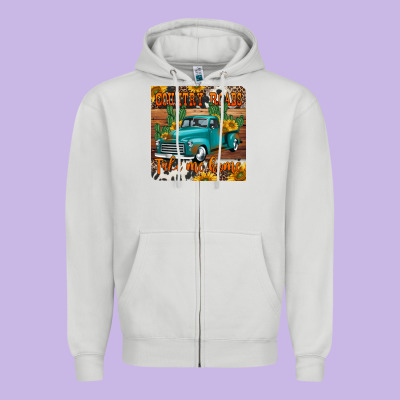 Country Roads Take Me Home Truck Coaster Zipper Hoodie Designed By Jasminsmagicworld