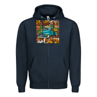 Navy country roads take me home truck coaster Zipper Hoodie - Jasminsmagicworld