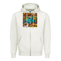 Oatmeal Heather country roads take me home truck coaster Zipper Hoodie - Jasminsmagicworld