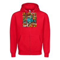 Red country roads take me home truck coaster Zipper Hoodie - Jasminsmagicworld