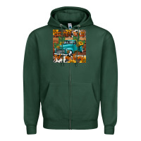 Sports Green country roads take me home truck coaster Zipper Hoodie - Jasminsmagicworld