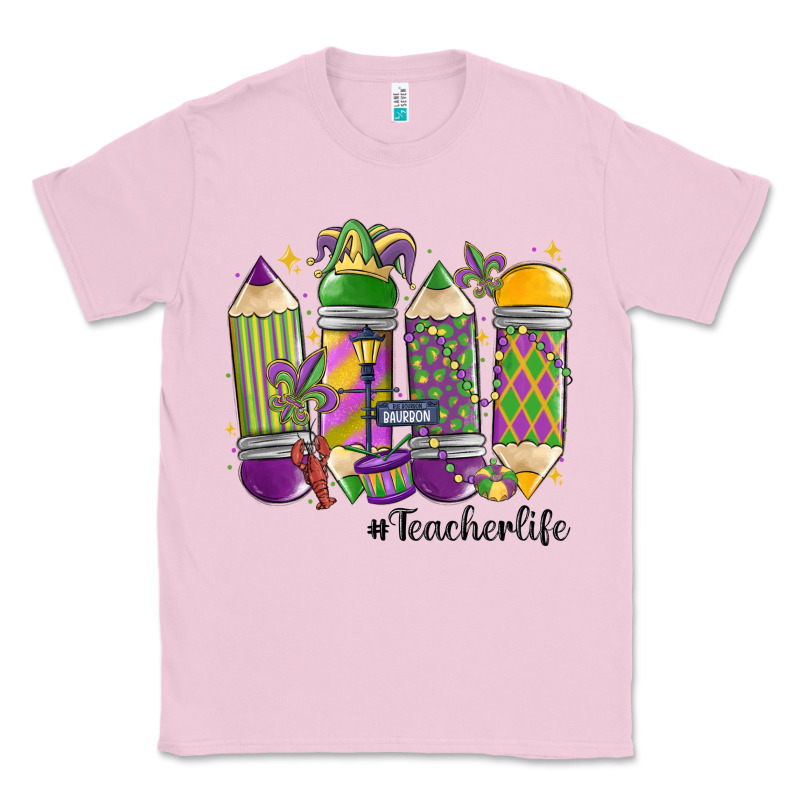 Mardi Gras Teacher Life Classic Tee by MaliasSmallBusiness | Teevron