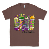 Chestnut mardi gras teacher life Classic Tee - MaliasSmallBusiness