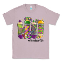 Lilac mardi gras teacher life Classic Tee - MaliasSmallBusiness