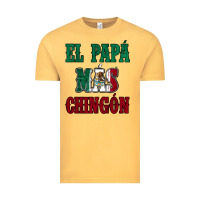 Vintage Mustard El Papa Mas Chingon Mexican Flag Vintage Tee - Jasminsmagicworld