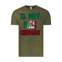 Vintage Olive El Papa Mas Chingon Mexican Flag Vintage Tee - Jasminsmagicworld