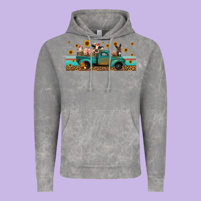 Western Animals Truck Vintage Hoodie Designed By Jasminsmagicworld
