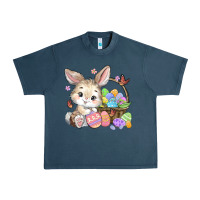 Midnight Navy easter bunny Urban Heavy Tee - MaliasSmallBusiness