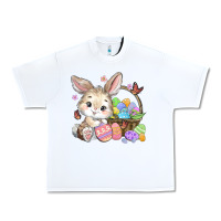 White easter bunny Urban Heavy Tee - MaliasSmallBusiness
