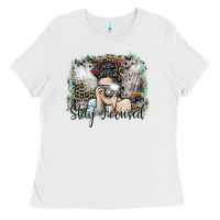 White stay focused Ladies Tee - SublimationCraftShop