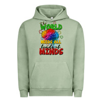 Pigment Oil Green The world needs all kinds of minds Urban Hoodie - FaDigitalArtStudio