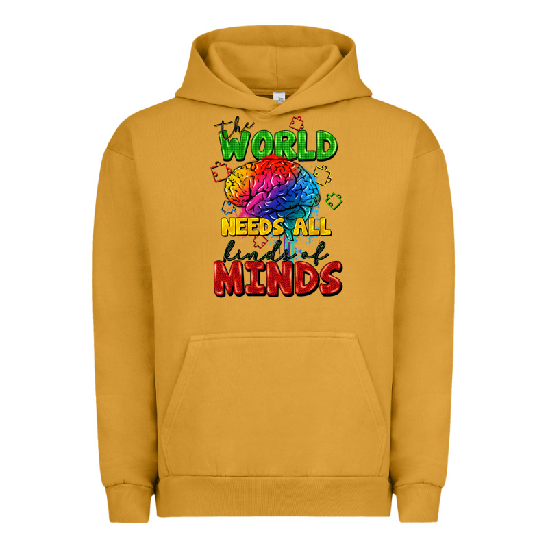 The World Needs All Kinds Of Minds Urban Hoodie by FaDigitalArtStudio | Teevron